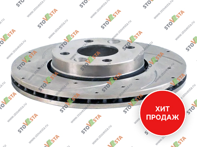 Диск тормозной передний Vesta, Largus, XRay, Iskra АТС с насечками