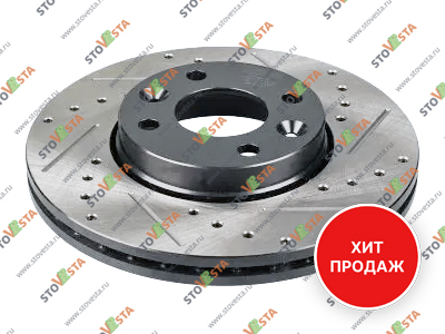 Диск тормозной передний Vesta, Largus, XRay, Iskra TRIALLI PRO с перфорацией