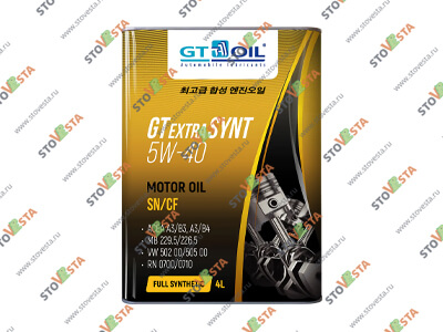 Масло моторное GT OIL EXTRA SYNT 5W40 4 л