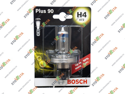 Лампа H4 Bosch Plus 90 1987301077