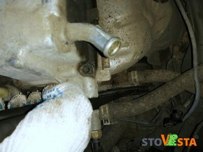 Патрубок водяного насоса металлический Vesta, XRay (1.6/1.8 16V, 2WD)- замена